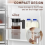 Cold Brew Coffee Maker, 40 Oz Iced Pitcher with Mesh Filter, Glass Ice Making Jug for Fridge Black 7