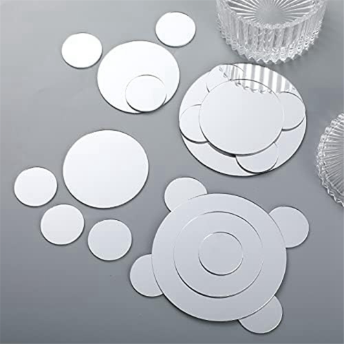 Lot de 100 mini-miroirs ronds adhésifs pour loisirs créatifs 2