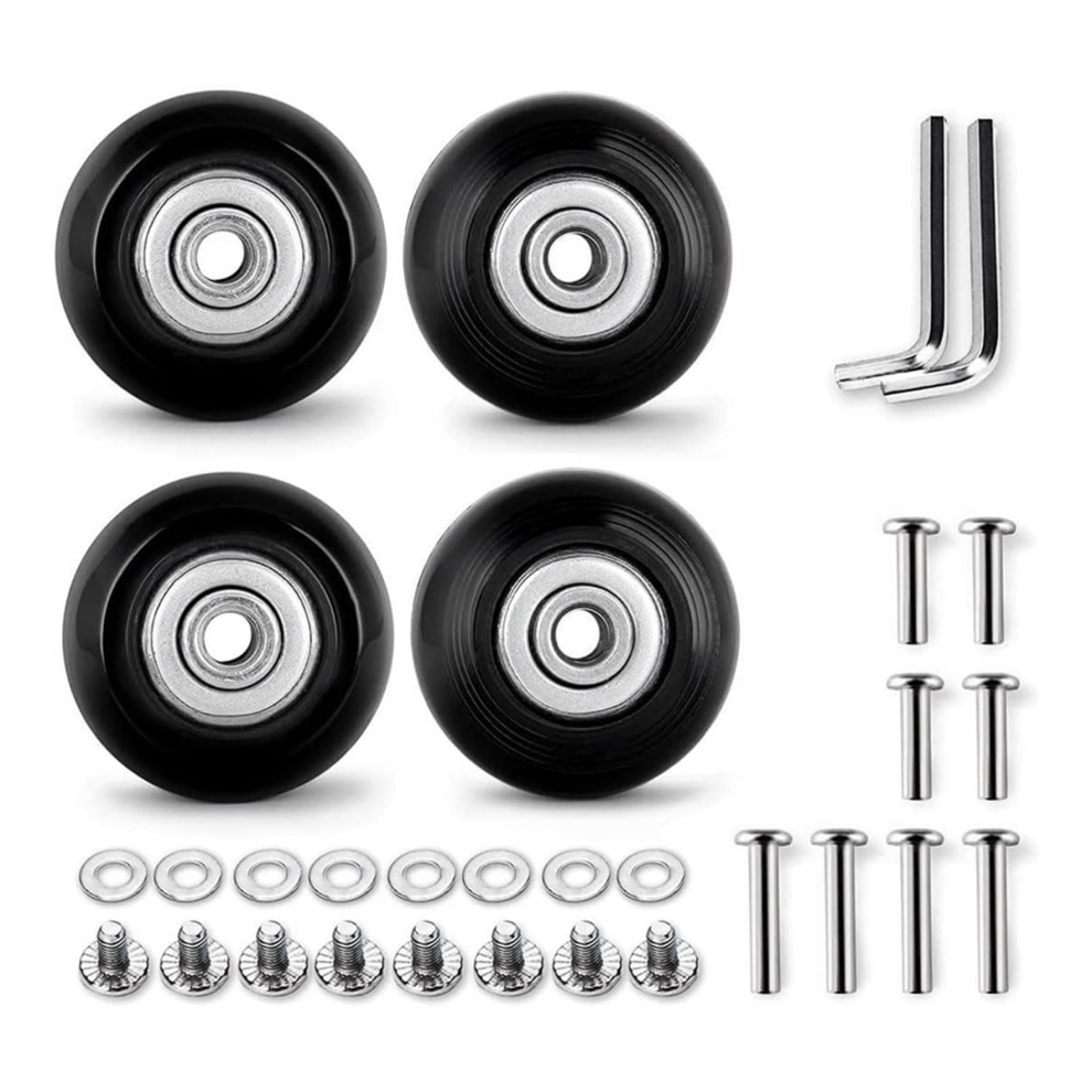Set Di 4 Ruote Di Ricambio Per Bagagli Da 50 Mm Con Cuscinetti Da 6 Mm (0,24 Pollici) Kit Di Riparazione Abec 608Zz Per Valigia E Pattini In Linea