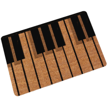 Tappetino per porta d'ingresso con tasti del pianoforte e note musicali, grande, per ingresso interno/esterno della casa