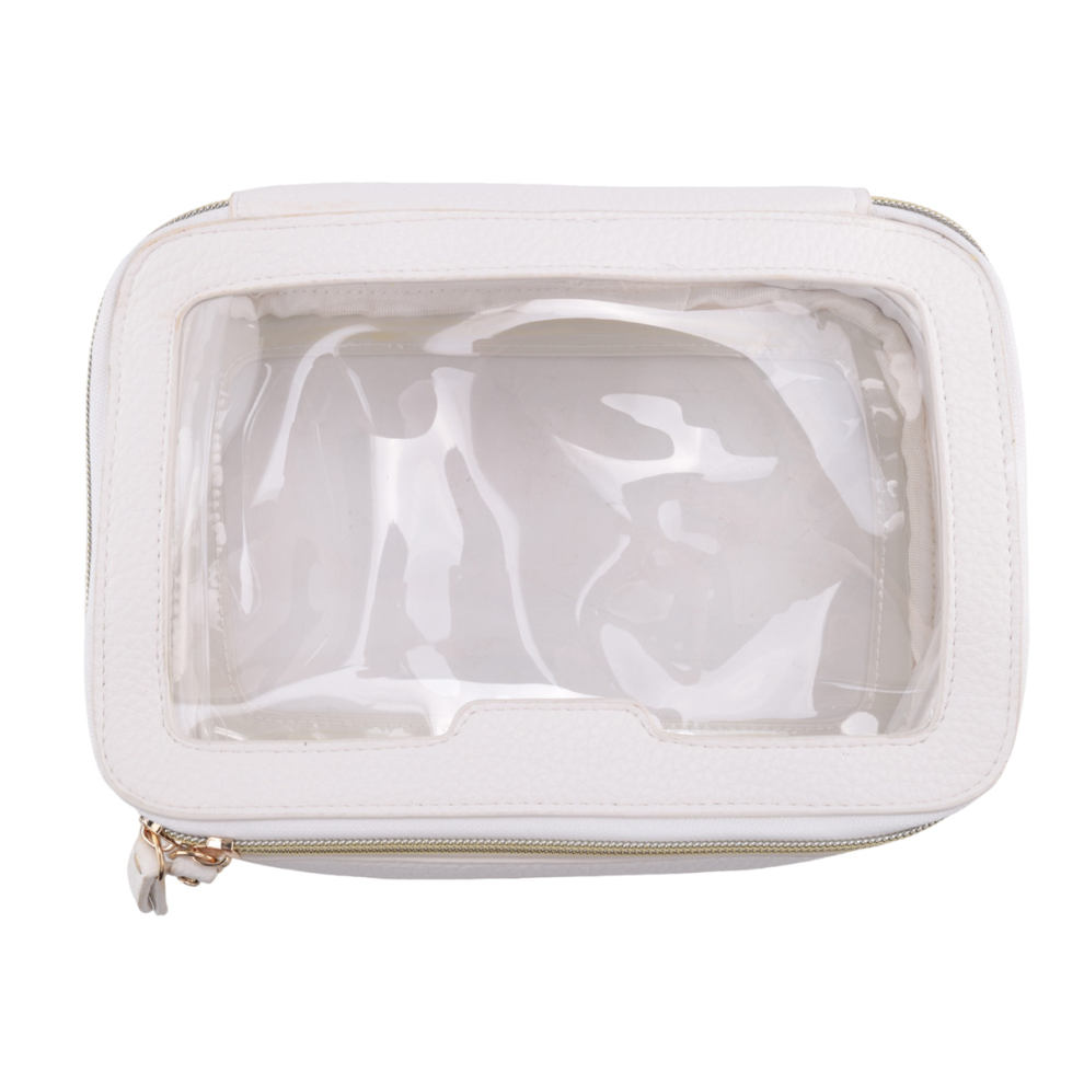 Torribaly Clear Makeup Case Toiletry Bag Multipurpose Travel Train Portable Cosmetic Organizer Transparent Storage
