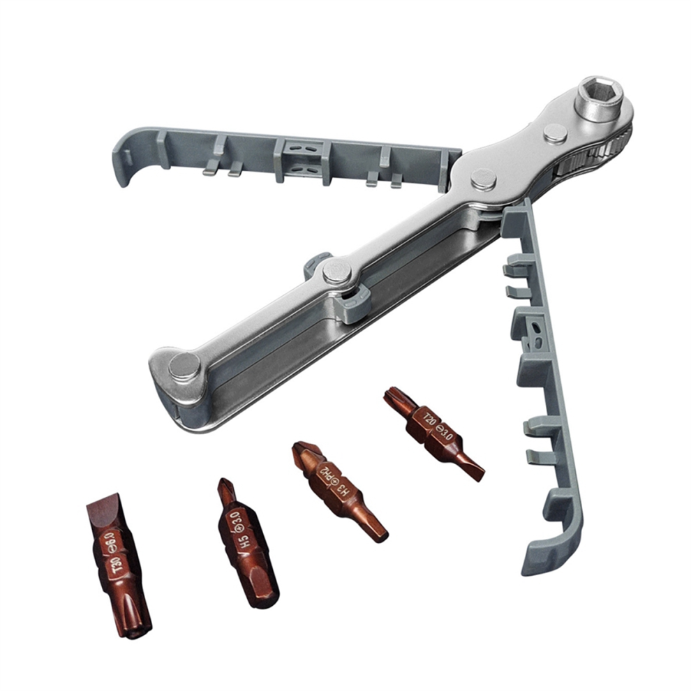 Multifunctional Bidirectional Ratchet Screwdriver Set Anti-Slip Handle S2 Dual-Purpose Tool-image-OPC-PGHHMPG-NEW