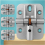 Adjustable 180 Degree Hinge, Locking Hinge Folding Door Leaf Table 4PCS 4