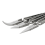 3 τεμ. Reverse Tweezers Ceramic Set - Ανθεκτικό σε υψηλές θερμοκρασίες, μη αγώγιμο, ανοξείδωτο 3