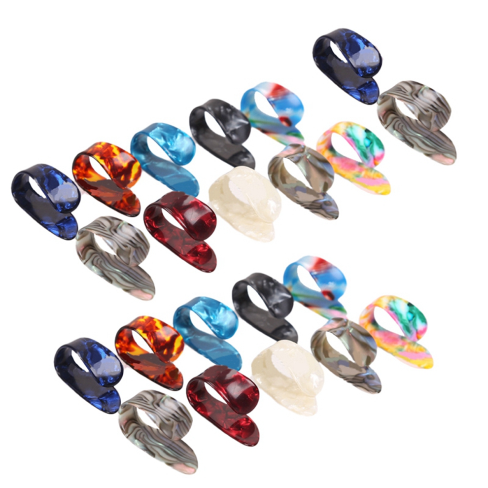 Plettri Per Dita, Medi, Plettri Piatti Per Pollice, Plettri Per Chitarra In Celluloide (24 Pezzi Plettri Per Pollice)