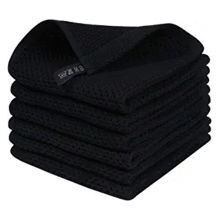 6-Pack Ultra-Soft Cotton Kitchen Towels, 12x12 in, Quick-Drying, Ultra-Absorbent, Safe for Delicate Cookware, Eco-Friendly