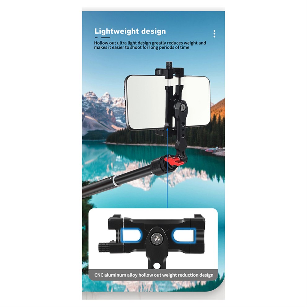 Multifunctional Cold Boot Mouth Rotating Phone Clip Aluminum Alloy Live Horizontal Vertical Camera Monitor Holder 4853931646528