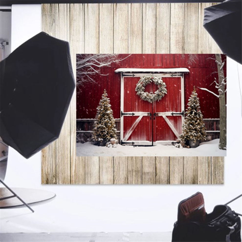 210Cmx150cm Christmas Background Cloth Door Decoration Photo Studio Children Photography Backdrops,E 4853931647518