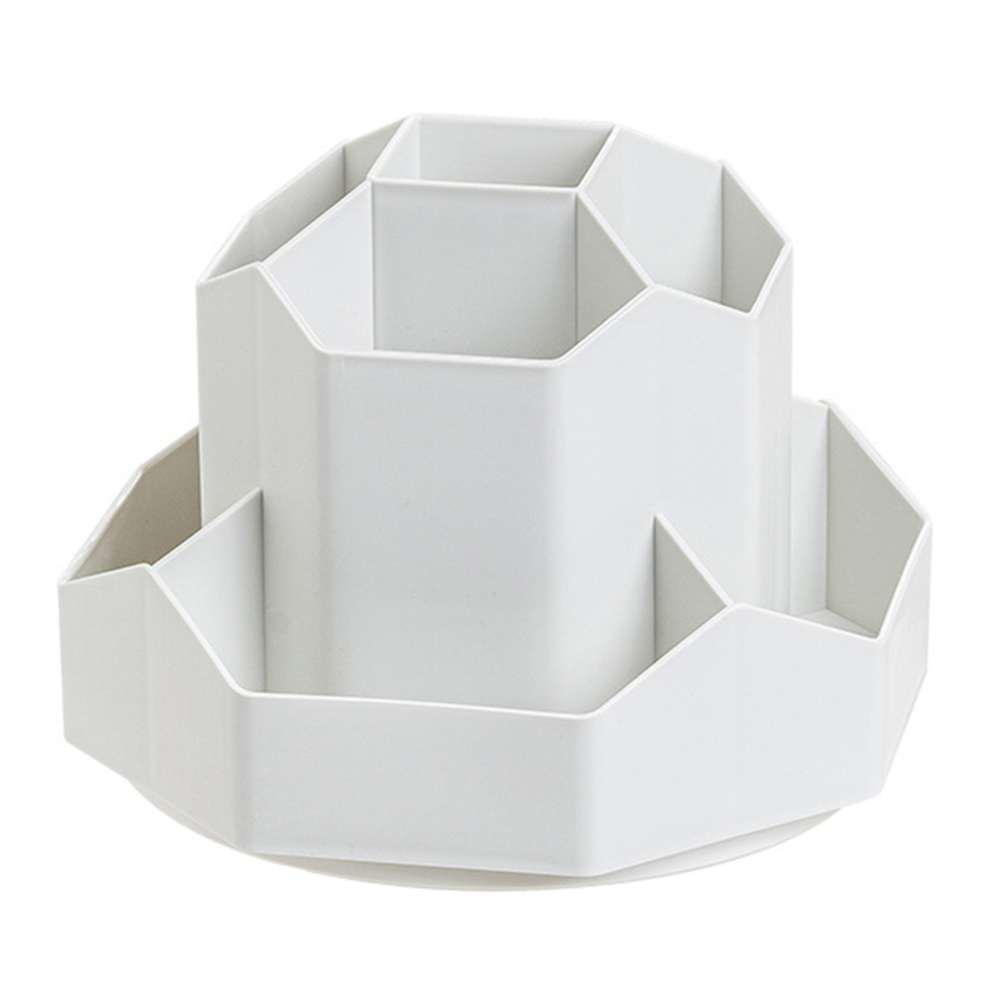 Pencil Pen Holder for Desk, 9 Slots 360 Degree Rotating Desk Organizer, Storage Organizers Supplies (Grey)-image-OPC-PGHHPFN-NEW