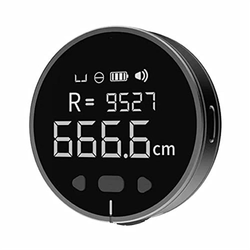 324Ft Electronic Digital Tape Measure With Lcd Display Ruler Rechargeable Long Distance Rolling For Flat Arcs 4853931651348