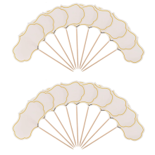 50PCS Schoolbord Cupcake Toppers Prikkers Charcuterie Bord Buffet Labels Voedsel Tag Blanco Tandenstoker Vlag Voorgerecht Borden B
