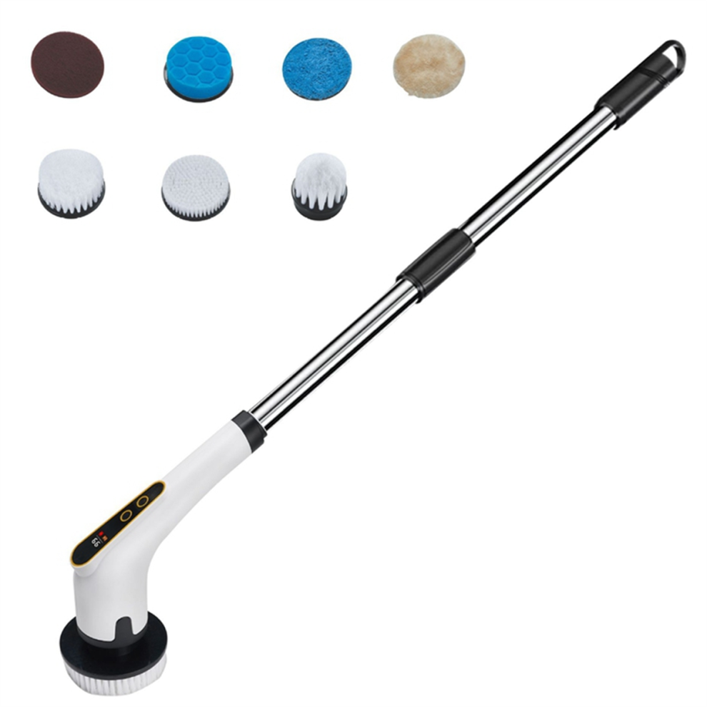Brosse de nettoyage électrique rétractable pour vitres, murs, toilettes, sol