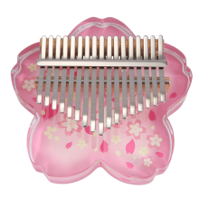 Acryl Kalimba 17 Toetsen Transparante Kalimbas Beginner Duimpiano Professioneel Muziek Toetsenbord Instrument met Bloemblaadjes