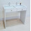 7seas® Rose Premium Clear Glass Top (High White Gloss) Dressing Table 2