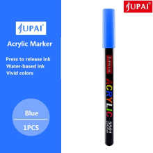 (Blue) JUPAI 1pcs Acrylic Paint Marker, Leak-proof Water-