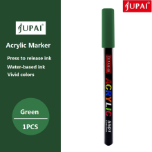 (Green) JUPAI 1pcs Acrylic Paint Marker, Leak-proof Water-