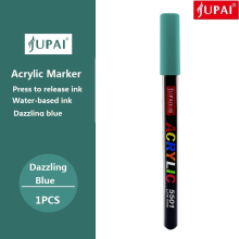 (Dazzle Blue) JUPAI 1pcs Acrylic Paint Marker, Leak-proof Water-