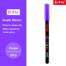 (Purple) JUPAI 1pcs Acrylic Paint Marker, Leak-proof Water-