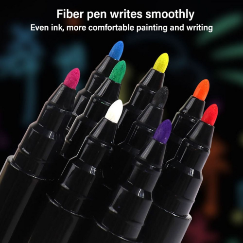 (Orange) 3pcs Erasable Multi-Color Whiteboard Art Marker Pe 1