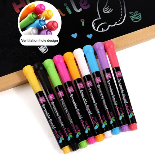 (Orange) 3pcs Erasable Multi-Color Whiteboard Art Marker Pe 2