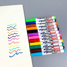() 12 Colors Whiteboard Markers Erasable Colorful Mar
