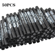 (black 50pcs) 50/100pcs Permanent Paint Marker Pen Oily Waterpro
