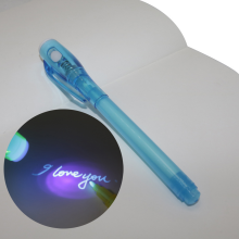 (Blue) Gift Pen Magic Purple 2 In 1 UV Graffiti Black Lig