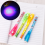 (White) 4PCS Invisible Ink Pen Spy Pen With UV Light Magic 2