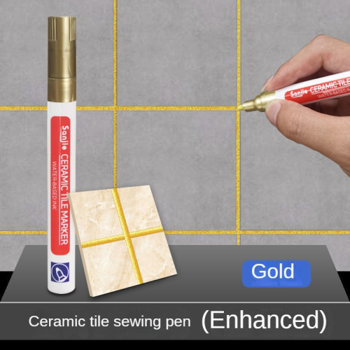 (Gold) Sofia White Waterproof Tile Marker Grout Pen Wall