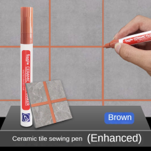 (Dark Brown) Sofia White Waterproof Tile Marker Grout Pen Wall