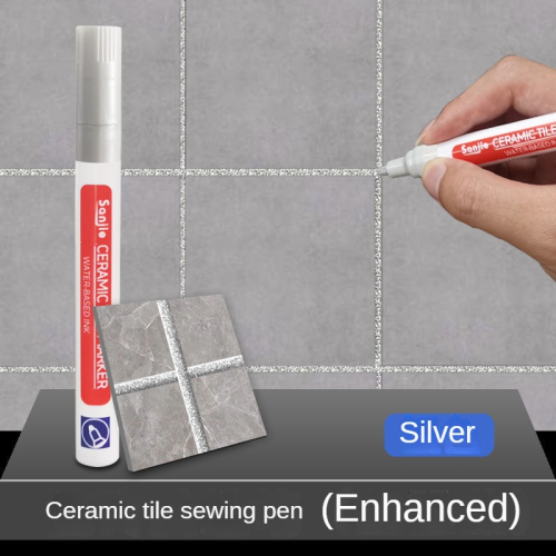 (Sliver) Sofia White Waterproof Tile Marker Grout Pen Wall