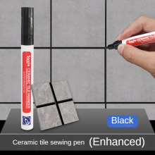 (Black) Sofia White Waterproof Tile Marker Grout Pen Wall