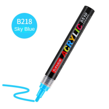 (Sky Blue) Roise Colorful Acrylic Paint Pens Brush Marker Pen