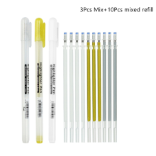 (Value Pack A) 3/13Pc White Gel Pen 0.8mm Fine Point White Pen Re