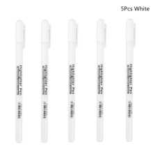 (5Pcs white) 3/13Pc White Gel Pen 0.8mm Fine Point White Pen Re