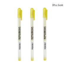 (3Pcs Gold) 3/13Pc White Gel Pen 0.8mm Fine Point White Pen Re