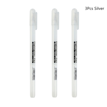 (3Pcs Silver) 3/13Pc White Gel Pen 0.8mm Fine Point White Pen Re