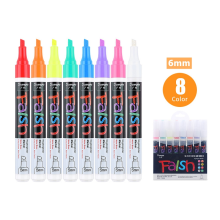 (6mm-8 Color) 12 Pcs Liquid Chalk Markers Pens Erasable Colors H