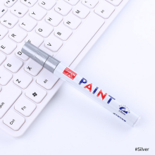 (Silver) 1PC Car Paint Marker Pen Waterproof Car Wheel Tire