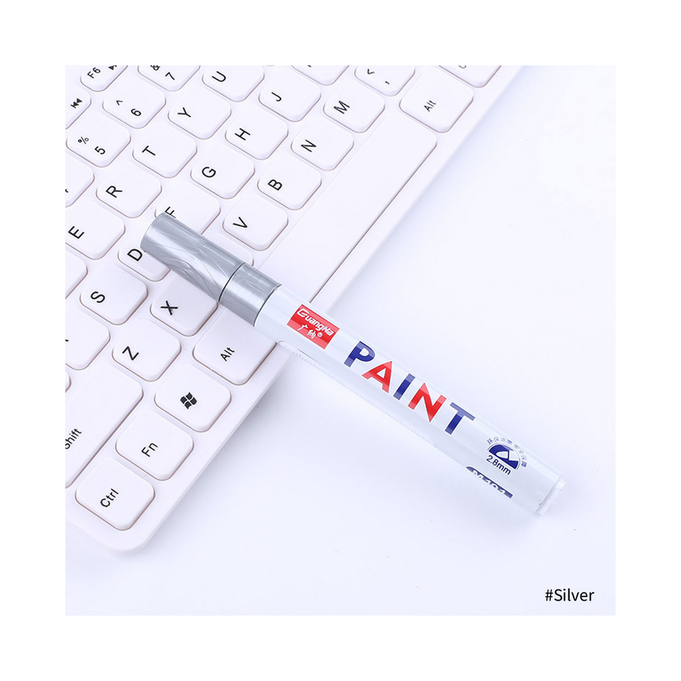 (Silver) 1PC Car Paint Marker Pen Waterproof Car Wheel Tire-image-OPC-PGHHYHV-NEW