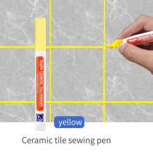 (1Pcs yellow) Ceramic Tile Pen Wall Grout Restorer Pen Repair Ma