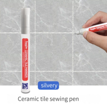 (1Pcs silver) Ceramic Tile Pen Wall Grout Restorer Pen Repair Ma