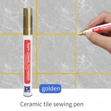 (1Pcs golden) Ceramic Tile Pen Wall Grout Restorer Pen Repair Ma