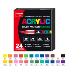 (24 Colors) 12-72 Colors Acrylic Marker Pens Waterproof Pen So