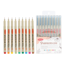 (0.5mm-9 Colors) 9 Colors Soft Brush Porous-Point Pens Drawing Desi