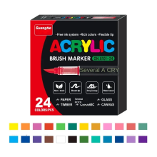 (24 Colors) 12-72 Colors Direct-liquid Acrylic Paint Pens Brus