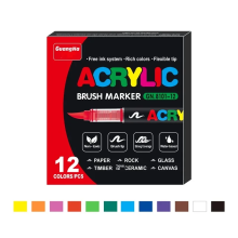(12 Colors) 12-72 Colors Direct-liquid Acrylic Paint Pens Brus