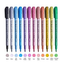 (12 colors) 12 Colors Metallic Acrylic Paint Pens Set for Rock