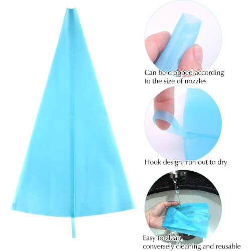 6 Pack Reusable Silicone Piping Bags 1