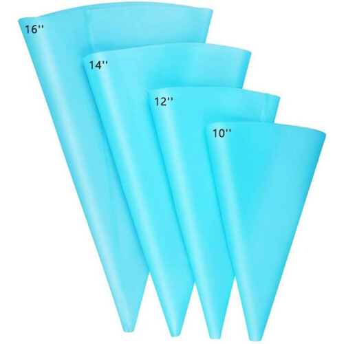 4 Size Silicone Pastry Icing Piping Cream Bags